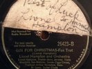 LIONEL HAMPTON CHRISTMAS 78rpm Autographed Vg+