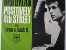 BOB DYLAN-Positively 4th Street b/w From  a Buick 6- RARE Pic Sleeve 45rpm