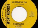 Northern Soul 45 THE DRAMATICS All Because Of You SPORT hear