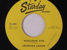 LOUISIANA LANNIS: Muscadine Eyes / Much Too Much 45 (sm tag/#ol) rare Country