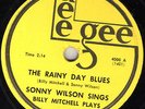 MINT UNPLAYED  JACKIE SONNY WILSON 78 THE RAINY DAY BLUES  DEE GEE 4000