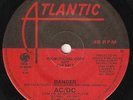 AC/DC -Danger / Back In Business- 1985 CANADIAN Atlantic PROMO 45  CANADA 