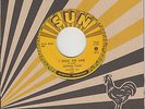 JOHNNY CASH I Walk The Line & Get Rhythm SUN LABEL 45 + juke box title strip NEW