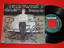 RARE/EP CLAUDE FRANCOIS AVEC DEDICACE/J Y PENSE ET PUIS J OUBLIE