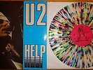 U2 - HELP ( beautiful multicoloured splash vinyl live LP 1986)