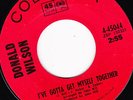 CROSSOVER SOUL 45 RPM - DONALD WILSON on COLUMBIA RECORDS