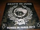 DEATH IN JUNE   runes in paris 2013   7'  CLEAR VINYL