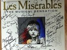 Original Broadway musical Les Miserables Album signed the original cast members