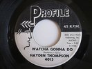 HAYDEN THOMPSON Watcha Gonna Do Profile Rockabilly ORIGINAL RARE 45 HEAR