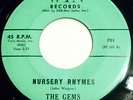 The Gems 1958 WHITE DOO WOP 45 Nursery Rhymes / Night Is Over on Win #CC40 HEAR