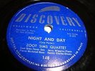 JAZZ- ZOOT SIMS - DISCOVERY 78 RPM- NIGHT AND DAY / SLINGIN' HASH - LISTEN