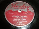BLUES- ELMORE JAMES- VEE-JAY 78 RPM- COMING HOME / THE 12 YEAR OLD BOY - LISTEN