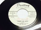 Tommy & The Del Royals WHITE DOO WOP 45 Trust In Love on Destiny Label CC10 HEAR