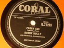 BUDDY HOLLY Peggy Sue / Everyday UK Coral Records 1950s Rock & Roll 78 RPM