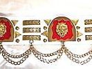 ELVIS STYLE WHITE MATADOR CONCERT BELT  FOR ELVIS MATADORE JUMPSUIT
