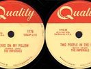 The Imperials 78 RPM Rock'N Roll Record Tears On My