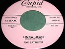 THE SATELLITES Linda Jean & Rockateen 45 Rare Boston Rockabilly Cupid NM- Listen