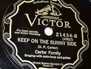 Scroll Victor 21434 Carter Family-Keep On The Sunny Side (1928 beauty)