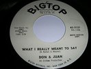 DON & JUAN - WHAT I REALLY MEANT TO SAY..U.S BIGTOP DJ COPY