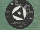 THE BEATLES   ULTRA  RARE  RHODESIA  45   A HARD DAY'S NIGHT/PLEASE MR POSTMAN
