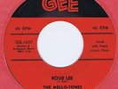 Mello-Tones 45 Rosie Lee 1957 R&B Rocker NM Billboard # 24 Gee 1037 USA Pressing