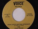 rare Northern Soul 45 FOUR VOICES on VOICE Hear