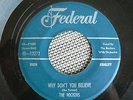 RARE R&B DOO WOP 45 rpm THE ROCKERS on FEDERAL lb WHY DONT YOU BELIEVE 1955 VG+