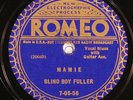 78 RPM -- Blind Boy Fuller, Romeo 7-05-56, V