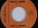 Instrumental Rocker 45 JACK E DOWNES Strictly Drums JEDCO HEAR