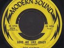 DOC STARKES Love Me Like Crazy ROCKING R&B/RAB 45 Modern Sound LISTEN