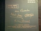 RCA Vinylite 78 set:  Paganini Quartet in Debussy Quartet = 4 red vinyl 78s