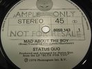 STATUS QUO  Mad about the boy New Zealand hyperrare 7 inch Single 45 Vinyl exc.
