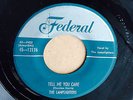 Lamplighters DOO WOP 45 Tell Me You Care / I Used To Cry Mercy FEDERAL HEAR BB73