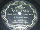 BIG CHIEF HENRY'S INDIAN STRING BAND 78 rpm VICTOR 40195 pre war country E-