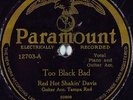 Hear Blues 78 rpm RED HOT SHAKIN DAVIS Too Black Bad PARAMOUNT 12703 Georgia Tom