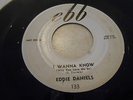 Eddie Daniels I Wanna Know  rockabilly 45 on Ebb Eddie Cochran PROMO
