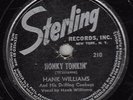HANK WILLIAMS - Sterling 210 - Honky Tonkin' / Pan American - 1947 BOPPER 78