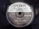 JERRY LEE LEWIS BREAK UP RARE 78 RPM RECORD 1958