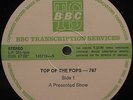 GARY NUMAN BBC TOP OF THE POPS 787 TRANSCRIPTION RECORD