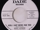 BENNY LATIMORE: Girl I Got News For You / Ain't Gonna Cry No More 45 (dj) rare