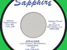 CASANOVA & CHANTS Geraldine / I Know You 45rpm Sapphire 1959 NOLA rocker