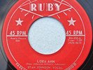 STAN JOHNSON & BLUE CHIPS 45 Lora Ann  RUBY 550 VG+ ORIGINAL 1958 Rockabilly