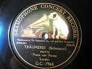 78rpm FRANZ VON VECSEY Violin SCHUMANN Träumerei - GRAMOPHONE CONCERT RECORD
