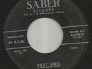 ROCKABILLY - JIMMIE DALE-- BABY DOLL  -HEAR BOTH- 1958 STARDAY CUSTOM --SABER