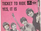 BEATLES Ticket To Ride RARE Denmark Sweden 45 UNIQUE danish p/s Yes It Is HEAR