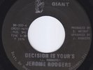 JEROME RODGERS Decision Is Your's RARE funk modern soul OBSCURE CHICAGO 45 HEAR