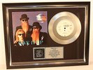 ZZ Top, Give It Up, mit Cover, Platin Record, Award, gold
