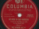 Bill Monroe 78 Four Pack Columbia 20423; 20459; 37151; 37888