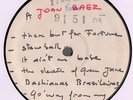 JOAN BAEZ BOB DYLAN  s/t RARE 1965 FRENCH TEST PRESSING SAMPLE 9151 LP