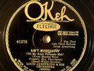 LOUIS ARMSTRONG & HIS ORCH. OKEH Ain't Misbehavin'/ Black and Blue